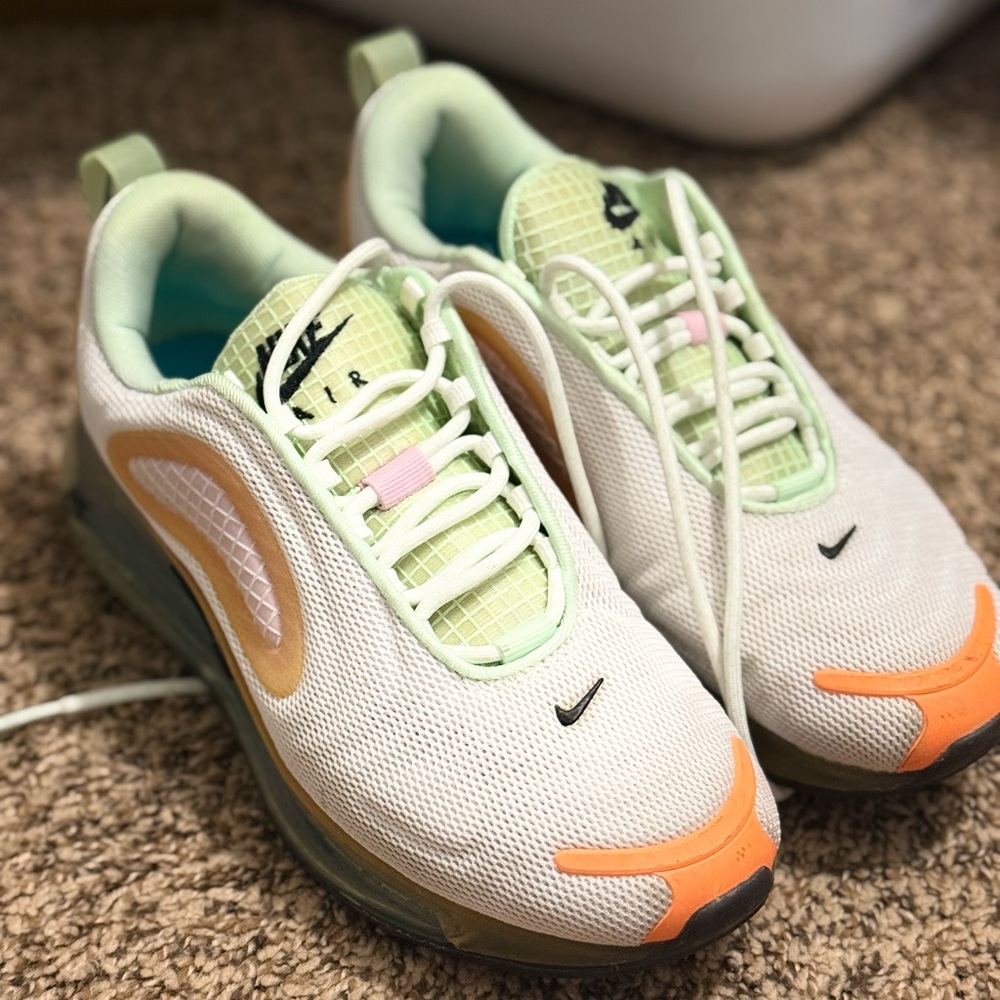 Nike White and Orange Athletic Shoes